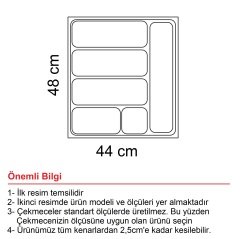 SMART Çatal Kaşıklık, Gümüş Gri, 44x48cm