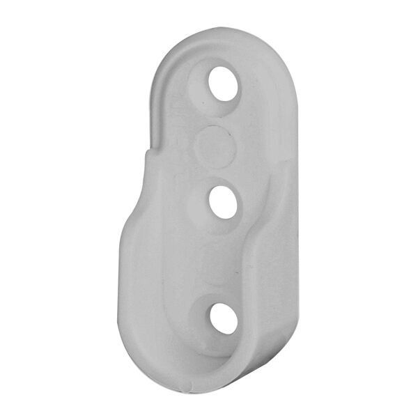 Askı Borusu Flanşı, Oval, Açık Gri, Plastik 21,4mm (10 Adet)
