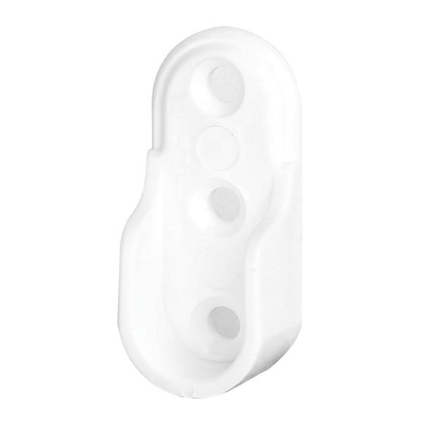 Askı Borusu Flanşı, Oval, Mat Beyaz, Plastik 21,4mm (10 Adet)