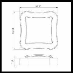 Button Alfa Pilli Led Spot, Beyaz Gövde, Beyaz Işık